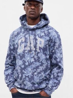 Gap x Loveshackfancy Blue and White Floral Hoodie New with Tags